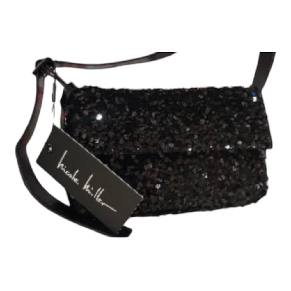 NWT-NICOLE MILLER-BLACK SEQUIN HANDBAG